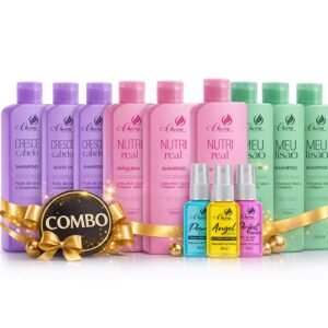 1 Kit Cresce Cabelo, 1 Kit Nutri Real, 1 Kit Meu Lisão + 3 Reparador + Frete Grátis